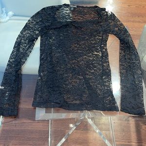 Wet Seal Black lace shirt medium